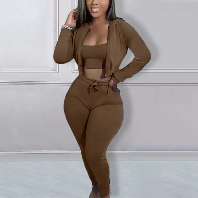 Basic Casual 3 Piece Jogging Suit