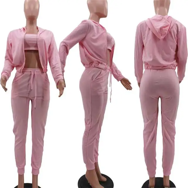 Basic Casual 3 Piece Jogging Suit