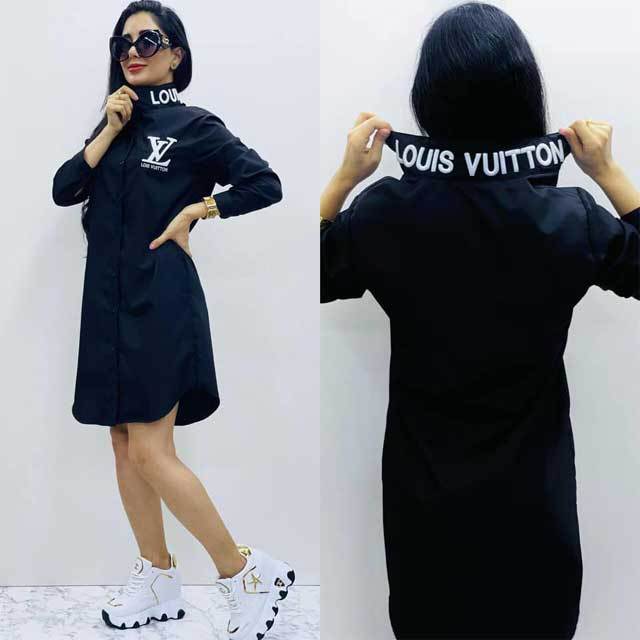 Embroidery Casual Shirt Dress