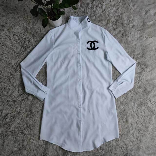 Embroidery Casual Shirt Dress