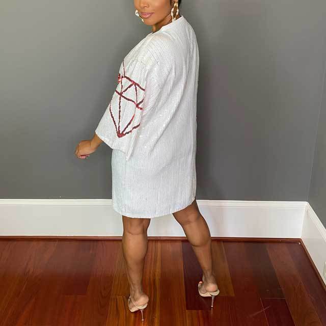 Letter Design Sequin Dress