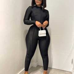 Skinny Long Sleeve Fitness Jumpsuit