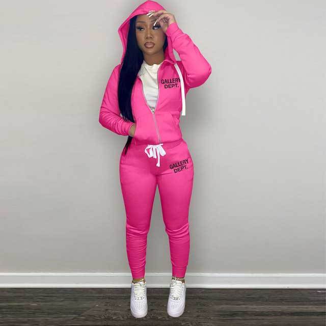 Letter Print Casual Jogging Suit