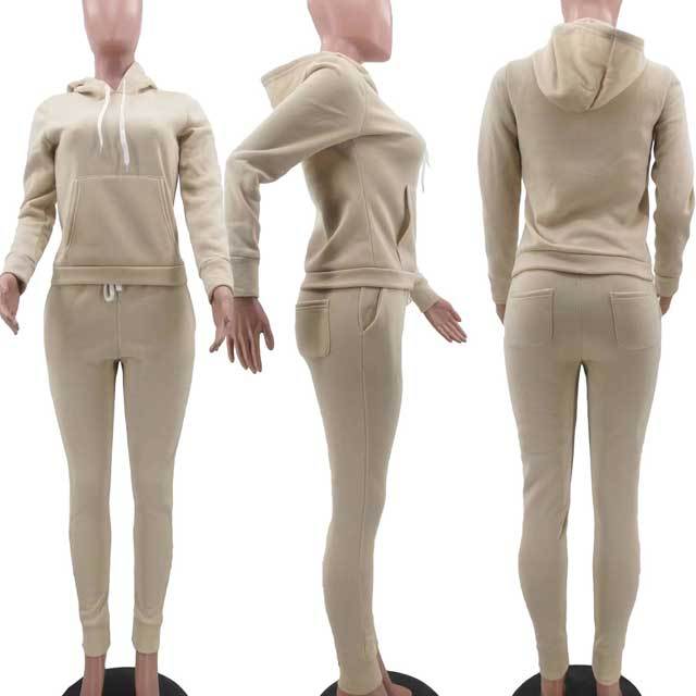 Basic Hooded Top Jogging Suit