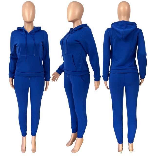 Hoodie Top Casual Sporty Pants Set