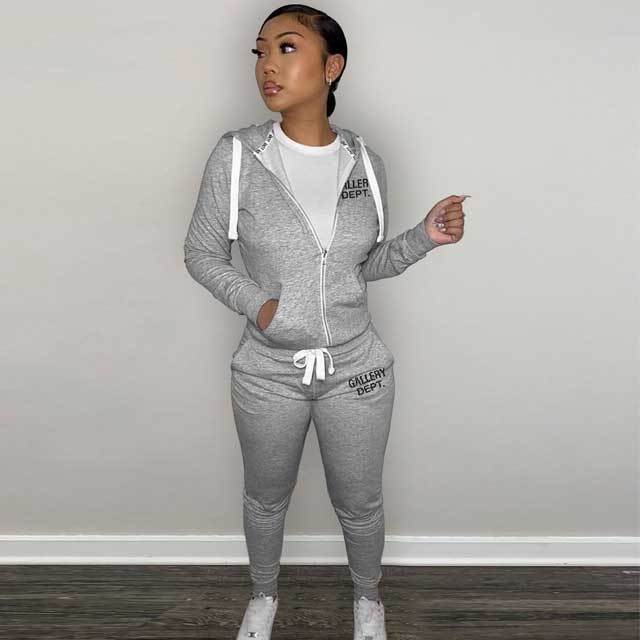 Letter Print Casual Jogging Suit