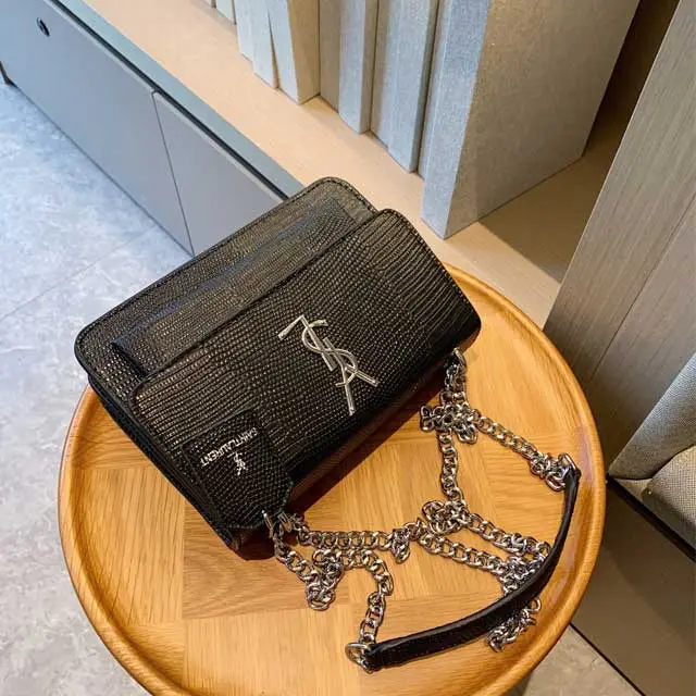 Letter Design Leather Cross Body Bag