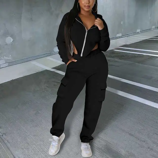 Irregular Hoodie Top Casual Tracksuit