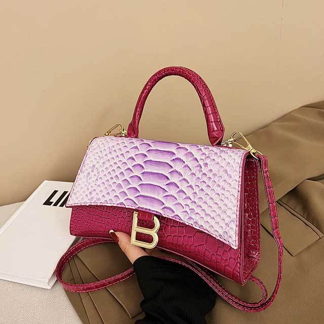 Fish Scale Leather Shoulder Bag