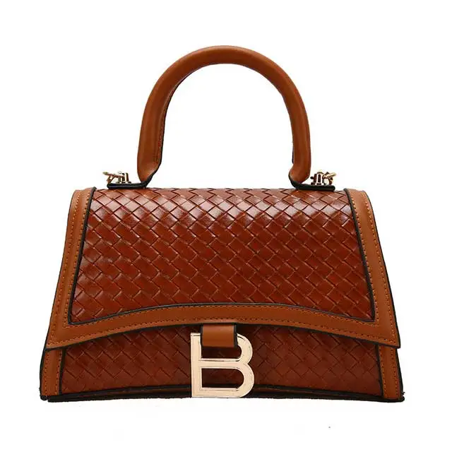 Elegant Weave Leather Shoulder Bag