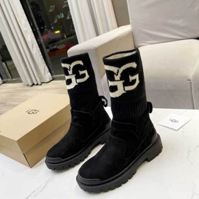 Fashion Knit Middle Boots