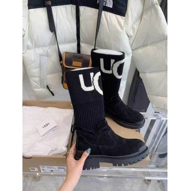 Fashion Knit Middle Boots