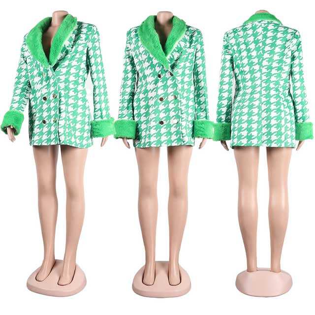 Plush Printed Suit Coat