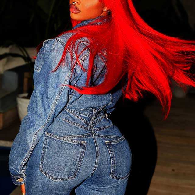 Slit Crop Denim Jacket