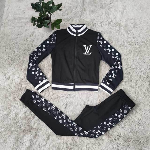 Printed Long Sleeve Pants Suit
