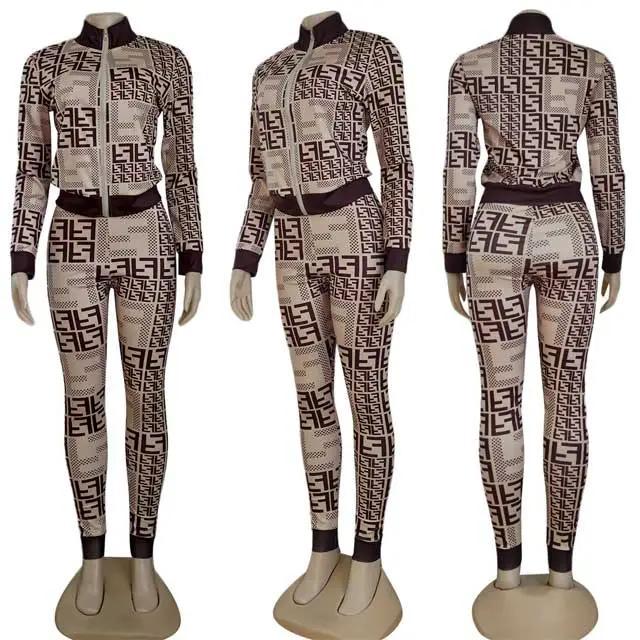 Printed Long Sleeve Jogging Suit