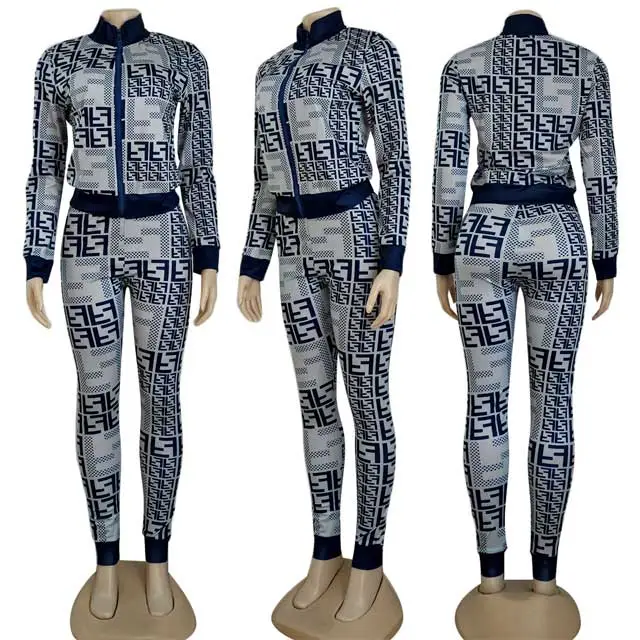 Printed Long Sleeve Jogging Suit