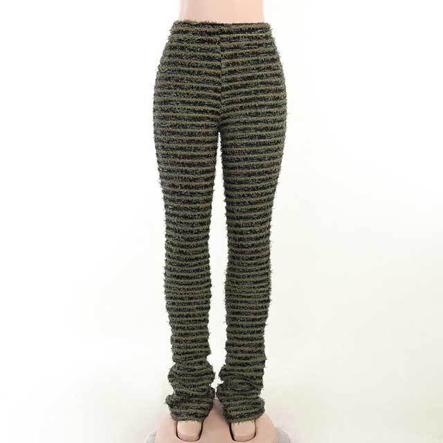 Knit High Waist Casual Pant