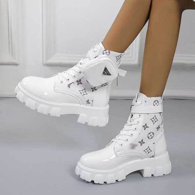 Fashion Thick Sole Lace-Up Boots