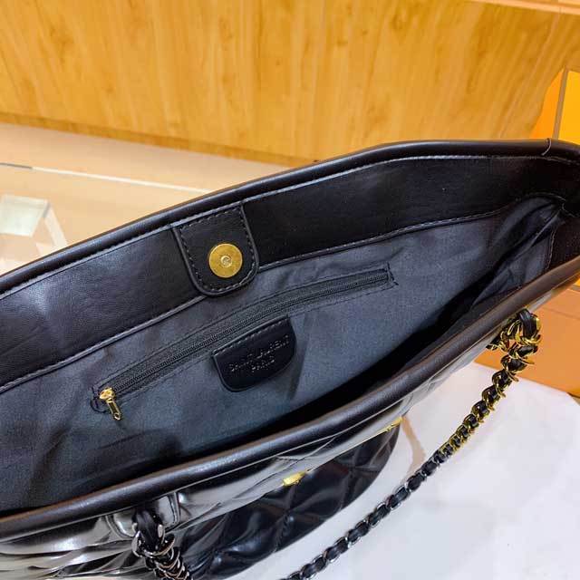 Gold Chain Leather Big Size Shoulder Bag
