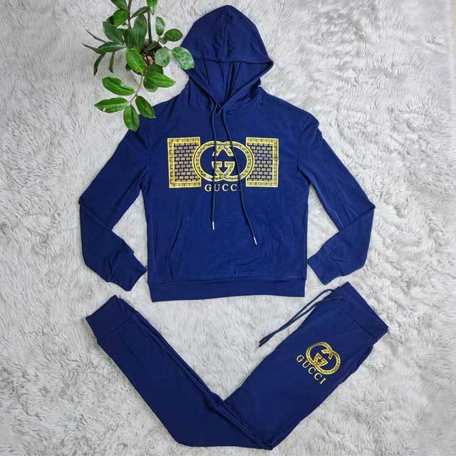 Letter Design Casual Hooded Jogging Suit