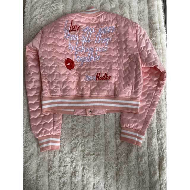 Letter Embroidery Bomber Jacket