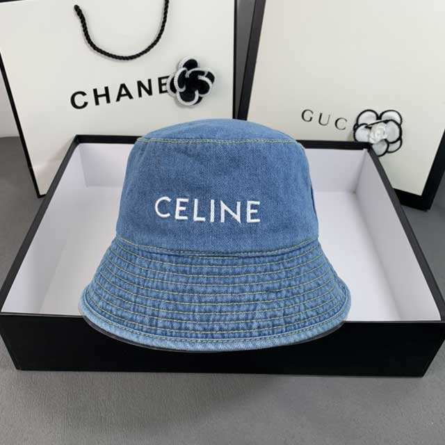 Embroidery Denim Bucket Hat
