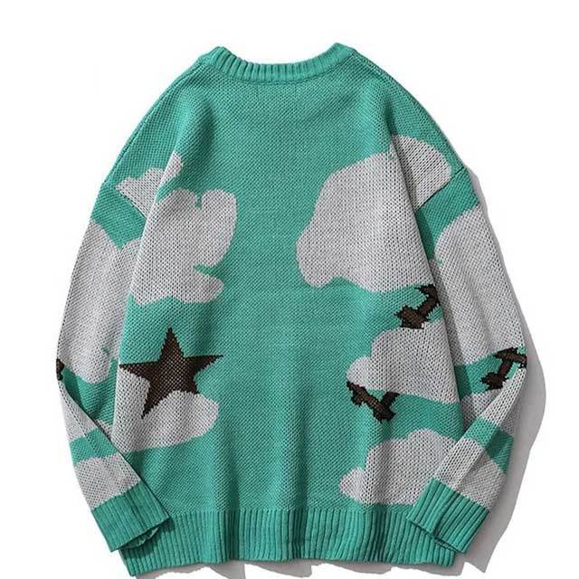 Graphic Knit Casual Sweater