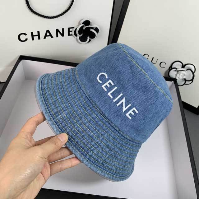 Embroidery Denim Bucket Hat