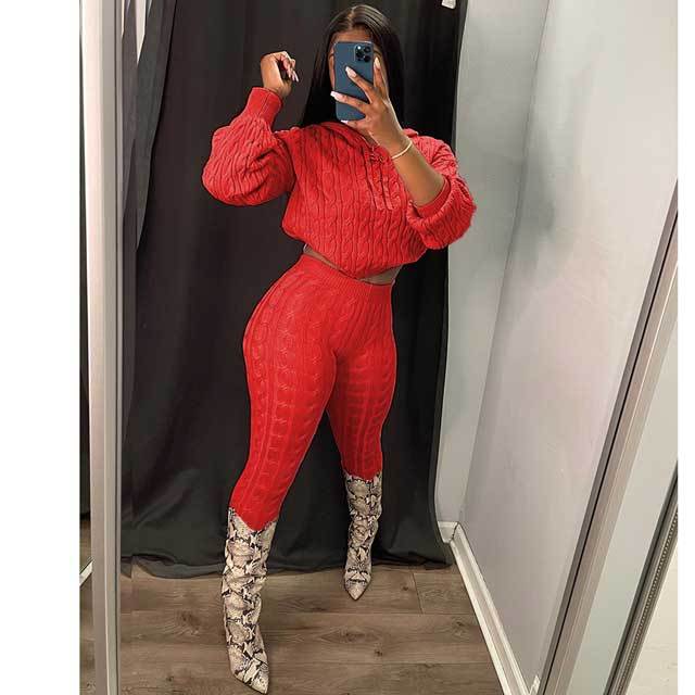 Knit Sweater Pants Set