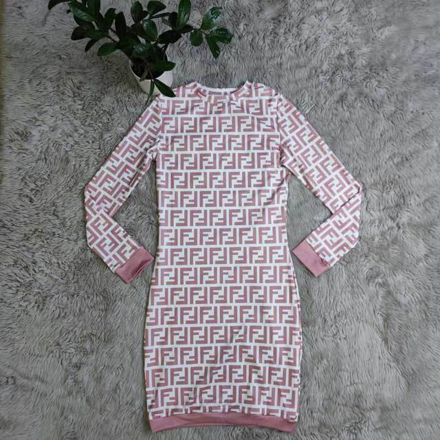 Printed Long Sleeve Bodycon Dress