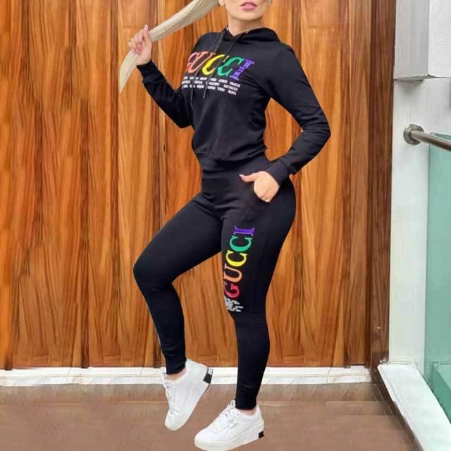 Letter Design Casual Fall Jogging Suit