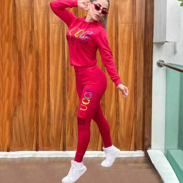 Letter Design Casual Fall Jogging Suit