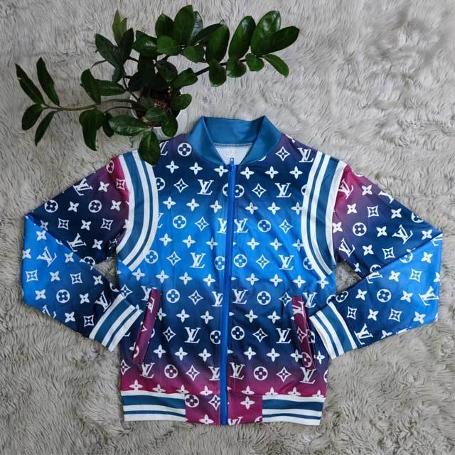 Printed Zipper Casual Jacket