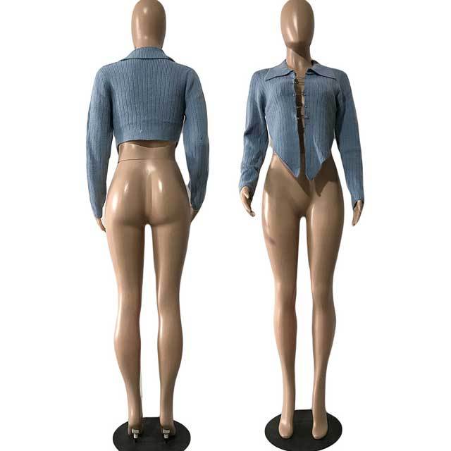 Pin Hollow Out Knit Top