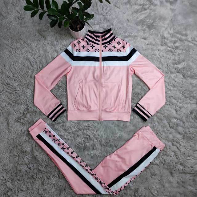 Striped Casual Tracksuit Set