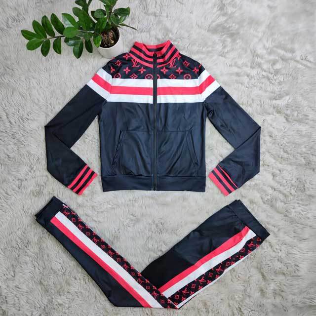 Striped Casual Tracksuit Set