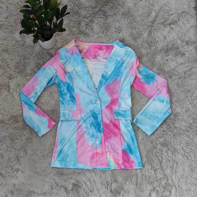 Tie Dye Casual Blazer