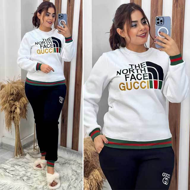 Embroidery Striped Tracksuit Set