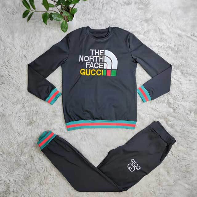 Embroidery Striped Tracksuit Set
