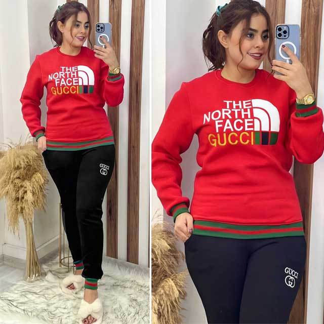 Embroidery Striped Tracksuit Set