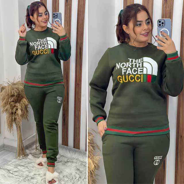 Embroidery Striped Tracksuit Set