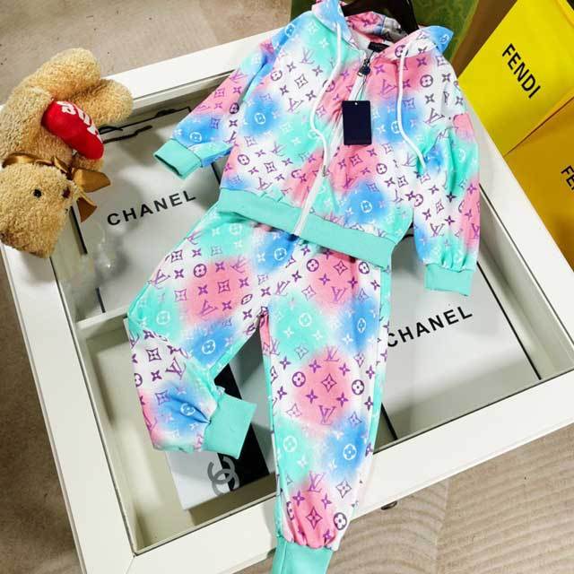 Letter Print Children Tracksuit Set