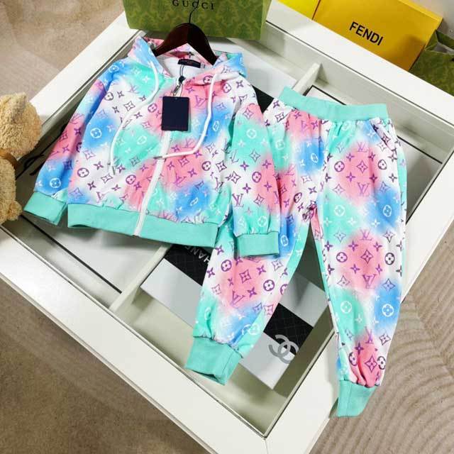 Letter Print Children Tracksuit Set