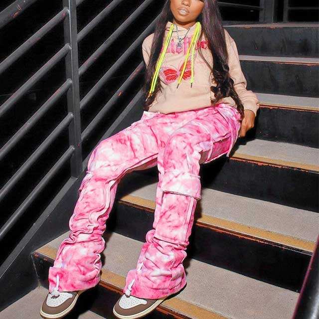 Tie Dye Casual Cargo Pant