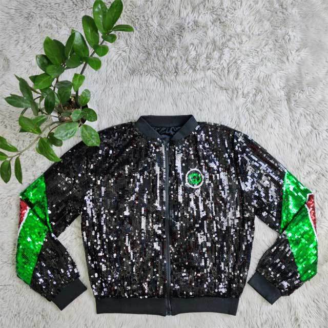 Letter Design Sequin Jacket