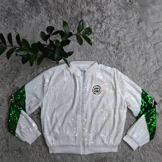 Letter Design Sequin Jacket