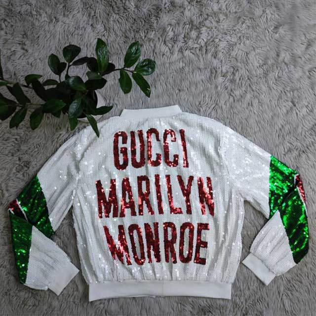 Letter Design Sequin Jacket