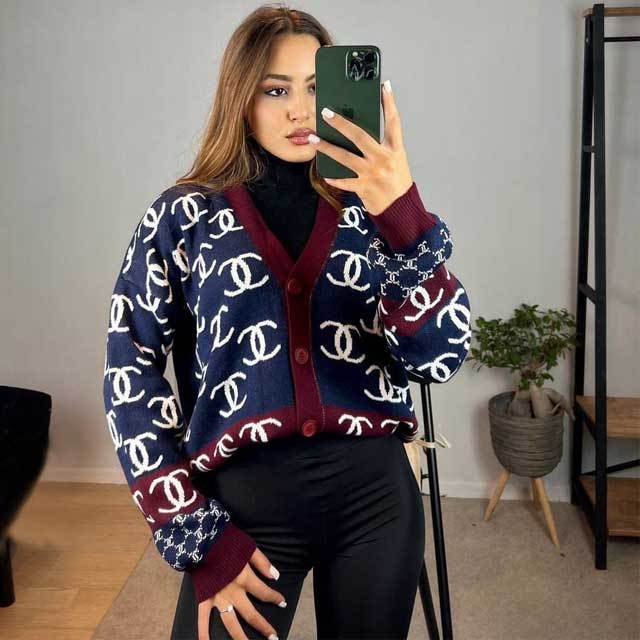 Button Knit Cardigan Sweater