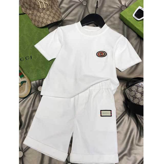 Embroidery Children Casual Short Set
